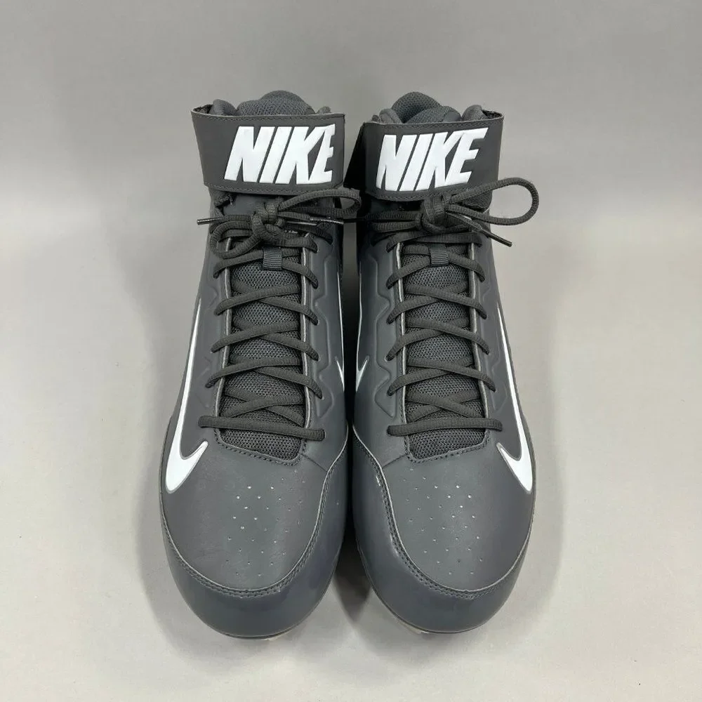 Nike Huarache Strike‎ Mid Baseball Cleats Men's Size 16 Grey Metal Performance
